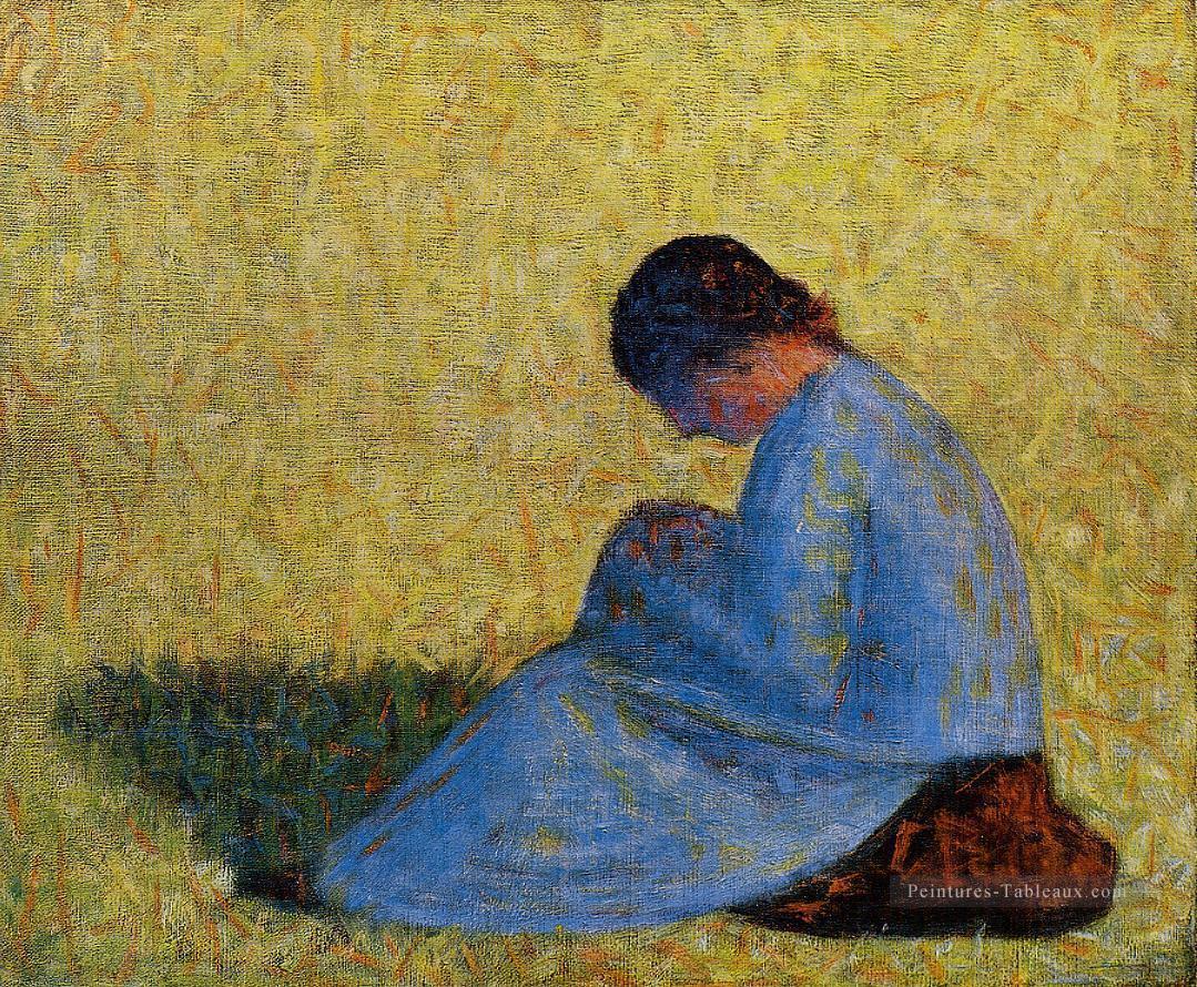paysanne assis dans l’herbe 1883 Peintures à l'huile